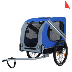 Large Folding Bike Trailer for Dogs – 66LB Capacity All-Terrain Pet Carrier