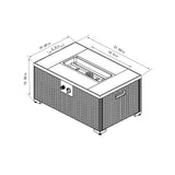 32" Propane Gas Fire Pit Table with Propane Tank Cover