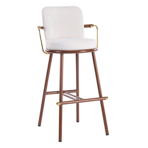 Chaya Indoor Upholstered Bar Stool with Metal Frame