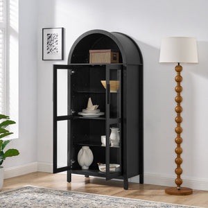 High Arched Storage Cabinet with LED Light