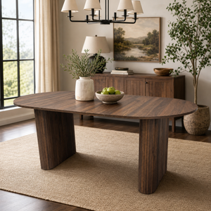 70.8" Oval Dining Table for 4-8 Persons