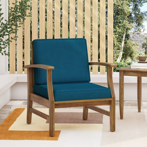 Perla Contemporary Club Chair with Water Resistant Cushions