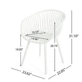 Modern Mykonos Outdoor Dining Chairs Set of 2