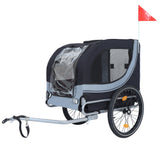 Large Folding Bike Trailer for Dogs – 66LB Capacity All-Terrain Pet Carrier