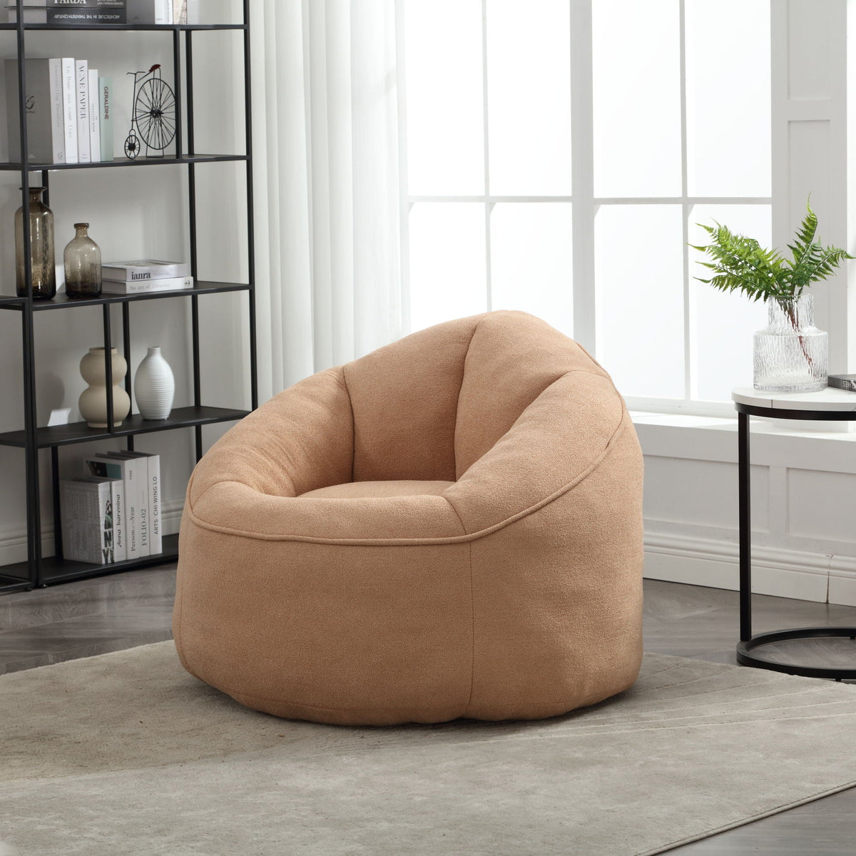Bedding Bean Bag Sofa Chair High Pressure Foam With Footrest