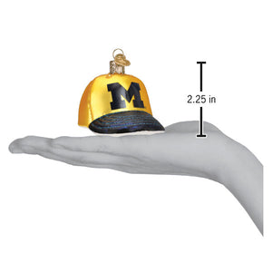 Michigan Baseball Cap Christmas Ornament