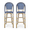 Outdoor PE Rattan French Barstool Set