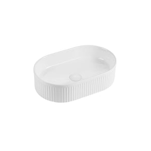 Integrated Oval Ceramic Bathroom Sink