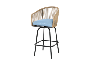 Outdoor Bar Stools Set of 4 with Armrests and Backrest