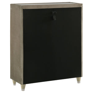 Lorient 5-drawer LED Chest of Drawers Ivory and Camel
