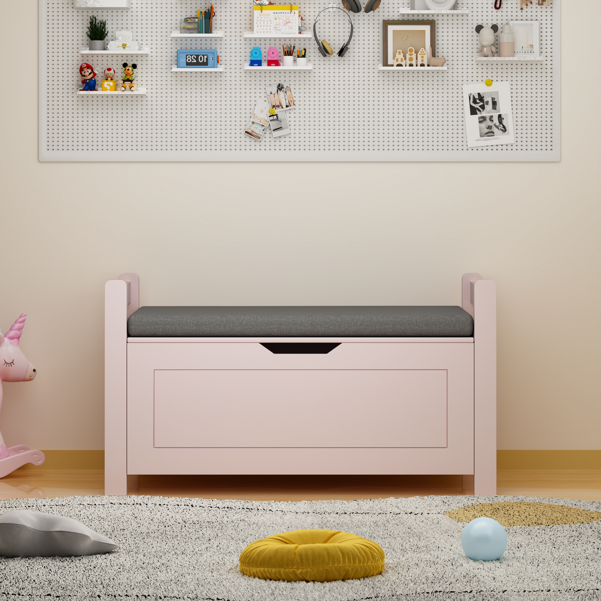 Kids Toy Box Chest for Boys and Girls