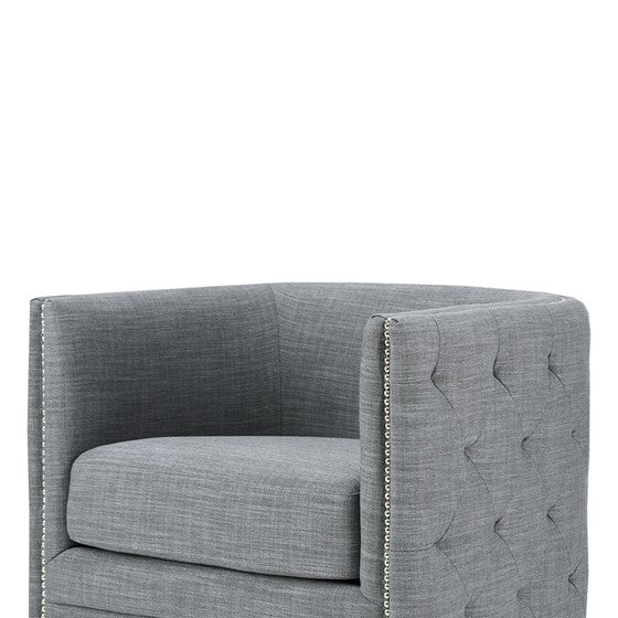 Capstone Button Tufted Swivel Club Chair