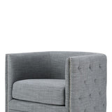 Capstone Button Tufted Swivel Club Chair