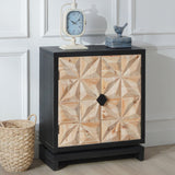 3D Geometric Double-Door Cabinet