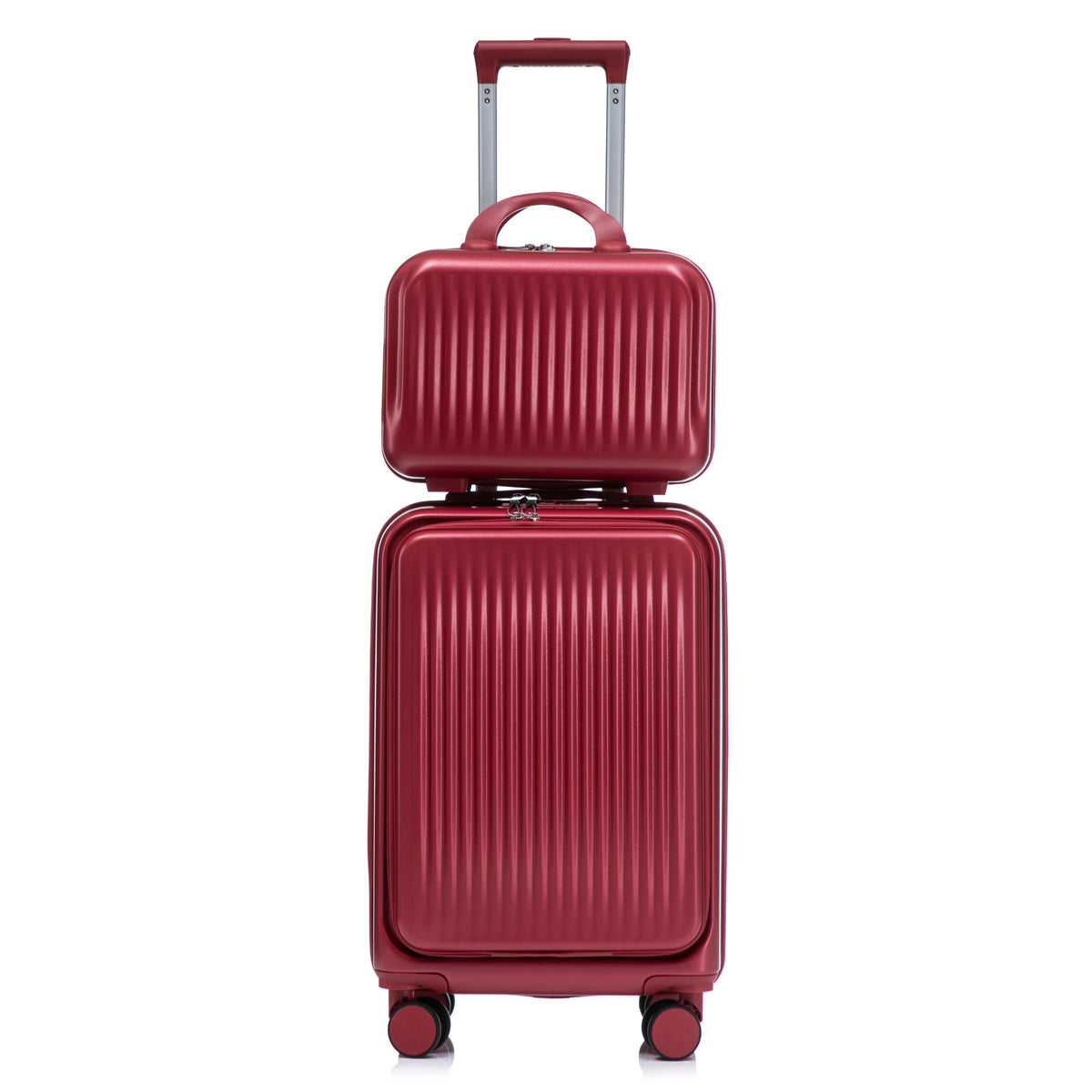 ABS Spinner Wheel Luggage Set with Combination Lock - Red