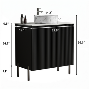 Torino 30F" Bathroom Vanity with Sink