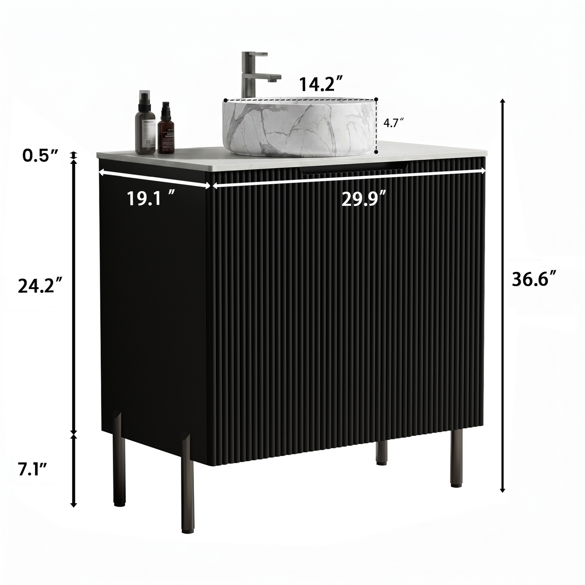 Torino 30F" Bathroom Vanity with Sink
