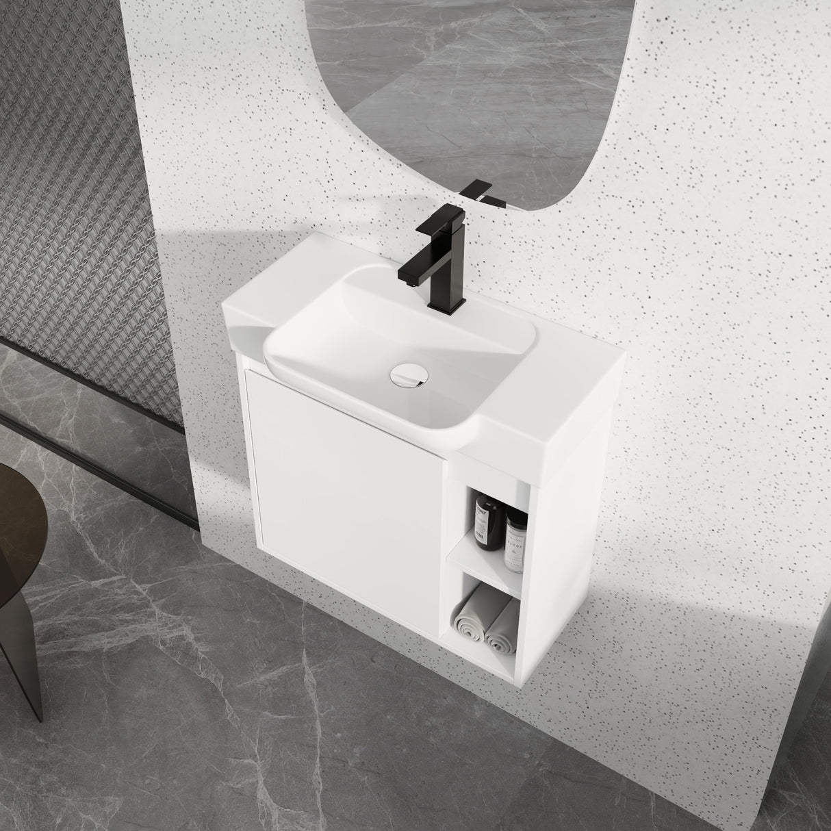 24'' Wall-Mounted Bathroom Vanity