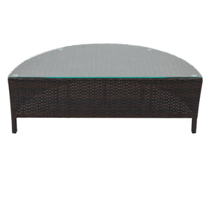TOPMAX 5-Piece Gray PE Rattan Outdoor Patio Sofa Set