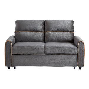 Pull Out Sofa Bed with Adjustable Backrest and USB Ports - Dark Gray, Black or Blue