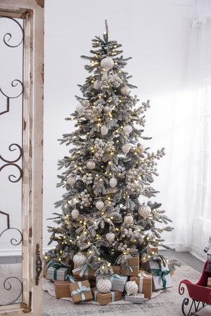 Glass Decorative Hanging Ball Christmas Tree Ornaments - White (Set of 12)