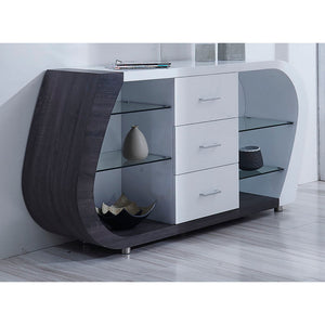 Anne - Buffet - White / Gray