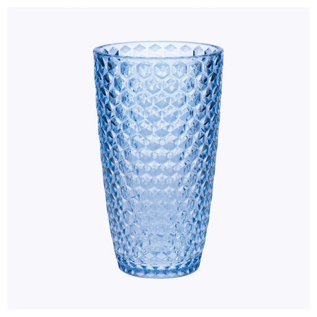 Diamond Cut Acrylic Glasses Drinking Set of 4 (19oz)