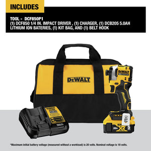 Open Box - DEWALT ATOMIC 20-Volt MAX Lithium-Ion Cordless Impact Driver Kit