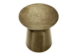 End Table with Bell Shaped Base and Hammered Texture