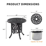 21-Inch Side Table with Removable Ice Bucket
