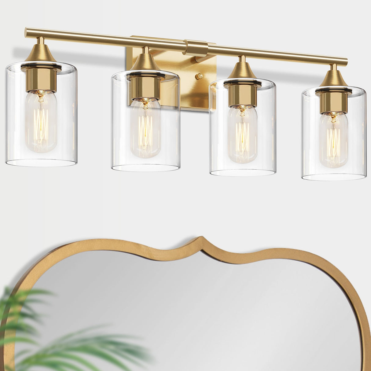 4-Light Brushed Bathroom Vanity Wall Light