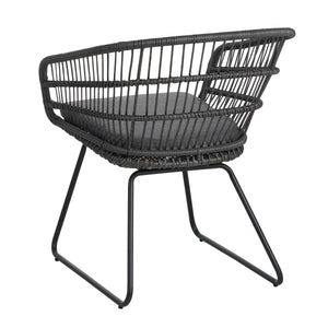7-Piece Outdoor Wicker Dining Set for 6