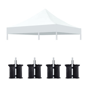 Canopy Replacement Top with 4 Pack W8 Bags, Pop Up Tent Cover Only, Frame Not Included