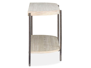 Jennings - Demilune Sofa Table - Edgecomb Gray And Weathered Antique Nickel