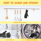 BBQ Gloves 1472°F Heat Resistant Fireproof Oven Mitts