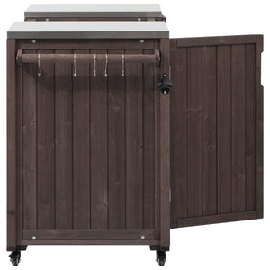 K&K 66.5' Outdoor Kitchen Island for Big Green Egg Grills