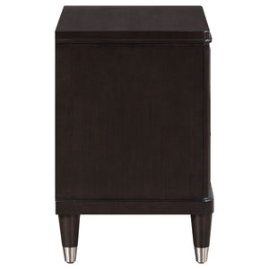 Niguel - 2 Drawer Nightstand With Felt Lined Top Drawer - Brown