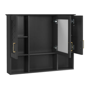 Modern Wall Mounted Medicine Cabinet With Adjustable Shelves, Soft Close Doors, High Define Mirror