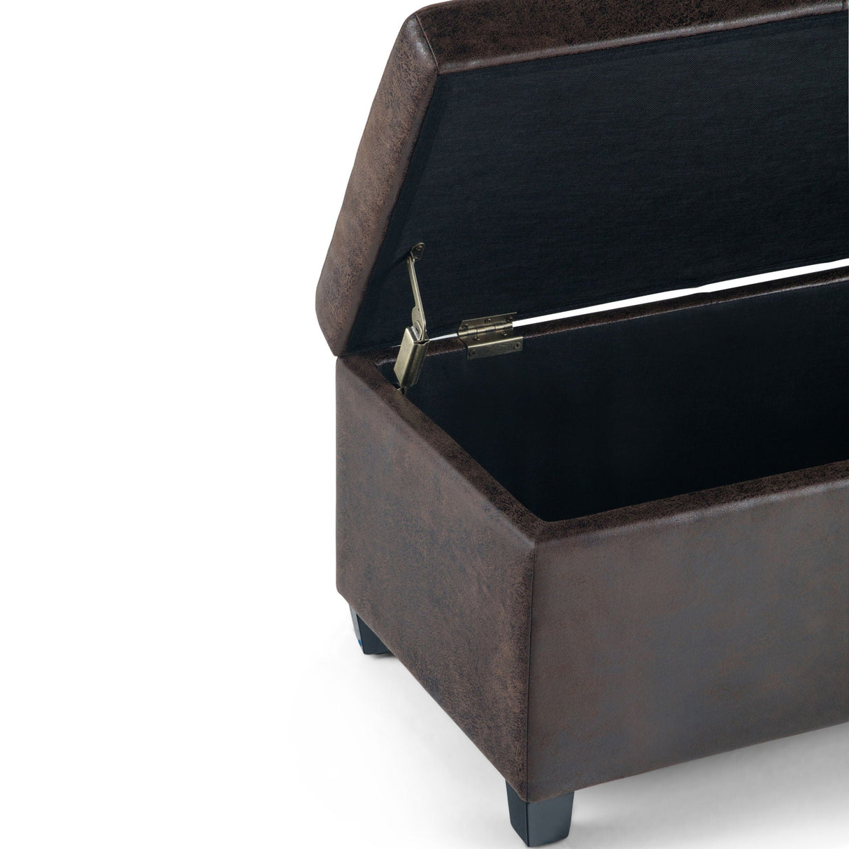 Avalon - Storage Ottoman Bench - Distressed Brown