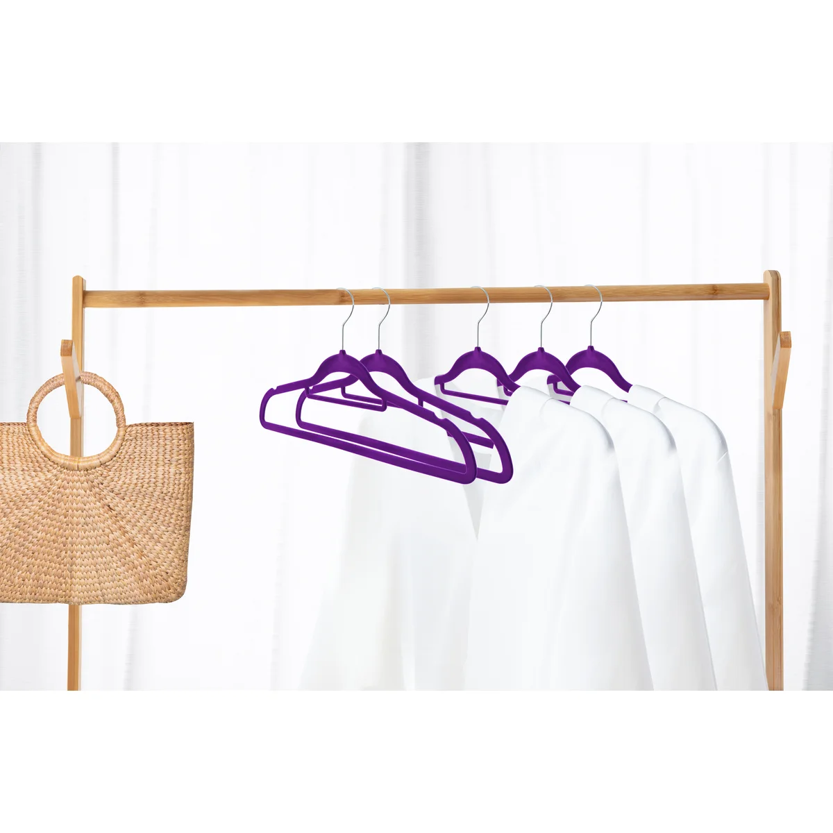 120 Pack of Premium Velvet Non-Slip Hangers with 360 Degree Rotatable Hook