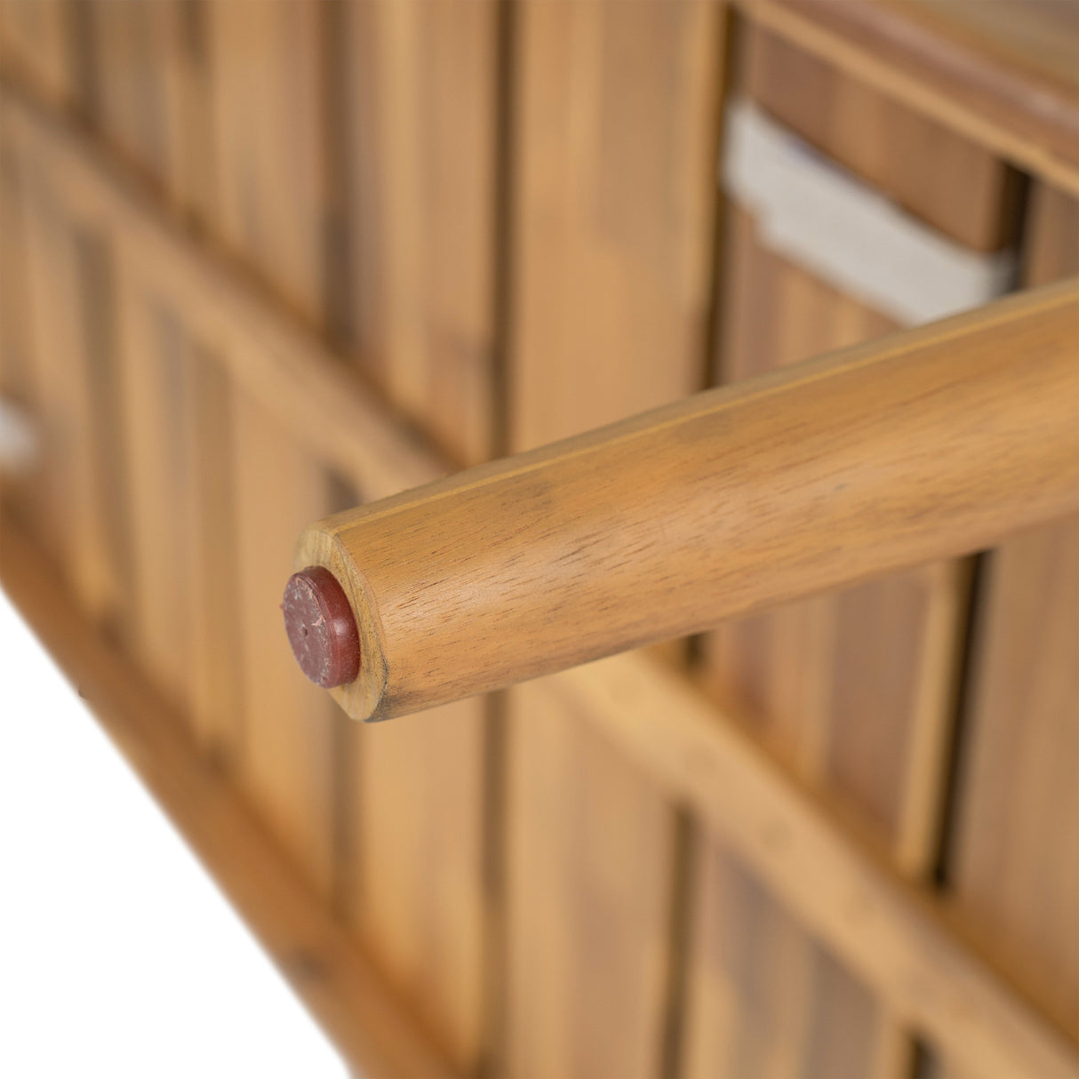 Riviera Outdoor Chaise Lounge with Wheels, Acacia Wood Frame (Set of 2)