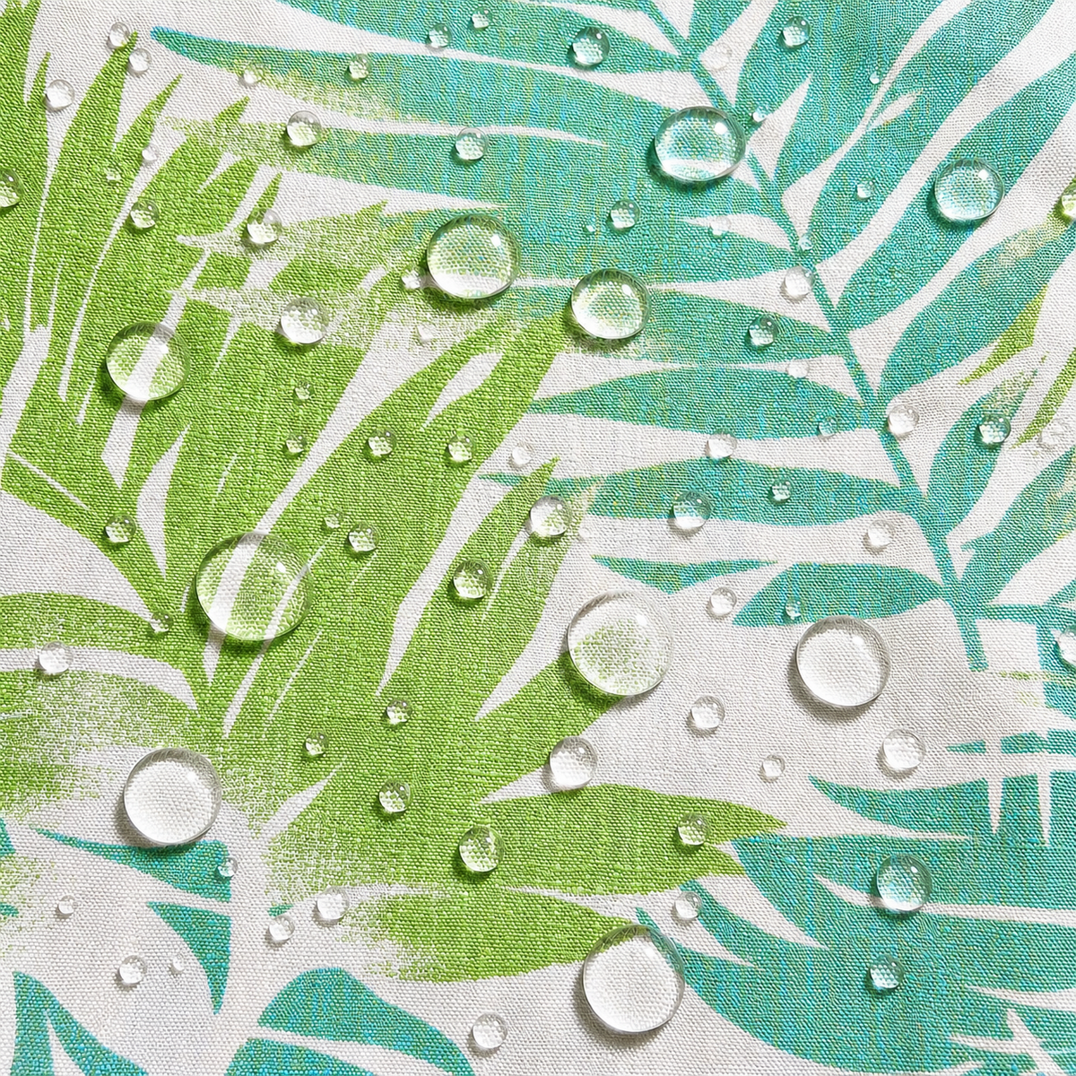 2 Pack Water-Repellent Outdoor Pillow Covers - Tropical Palm Aqua