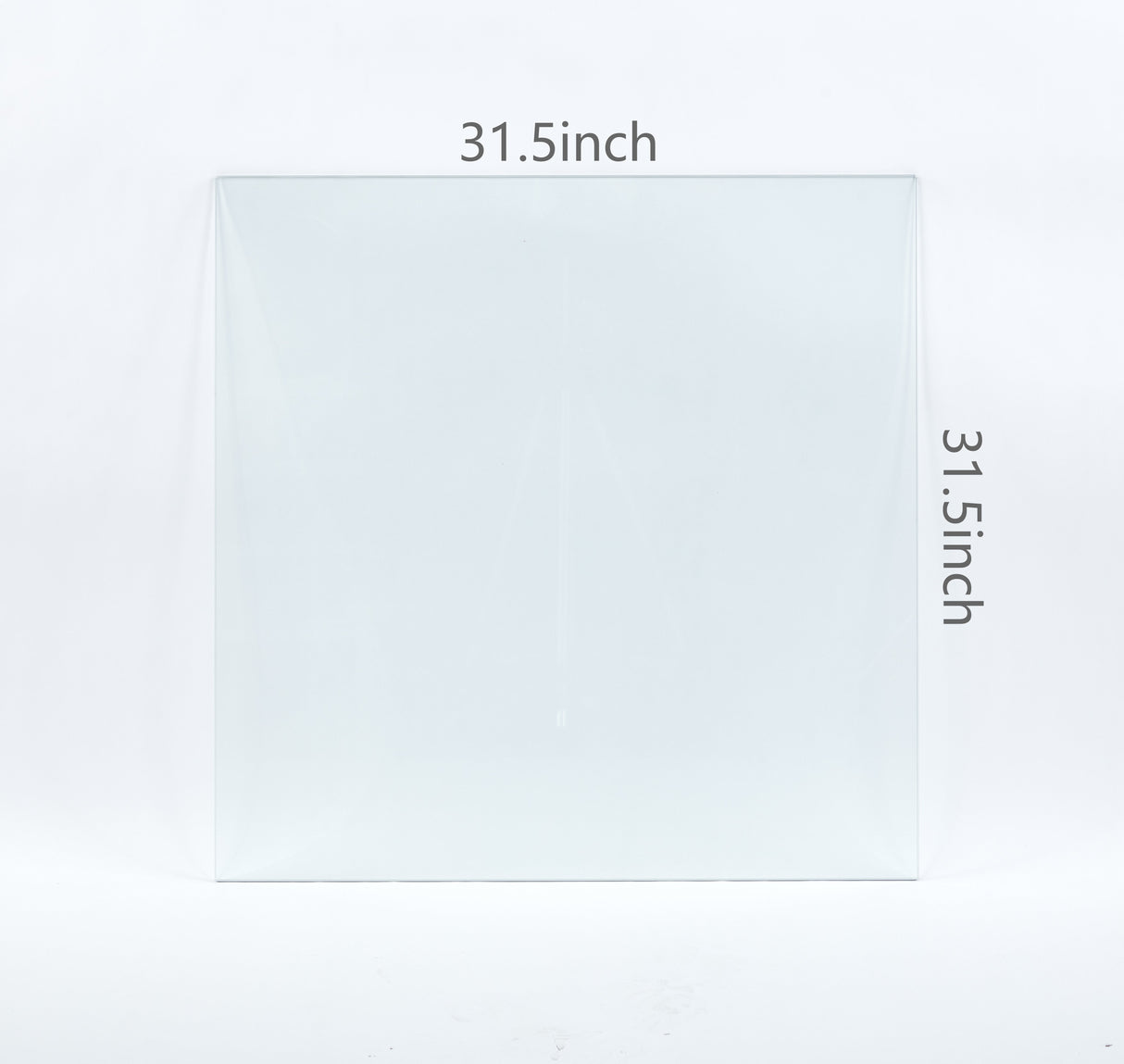 Tempered Clear Glass Top 80CM Square Dining Table
