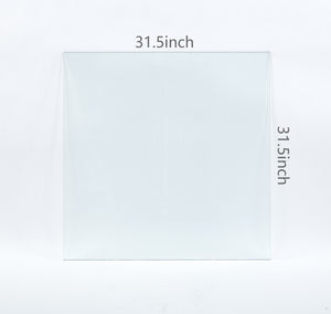Tempered Clear Glass Top 80CM Square Dining Table
