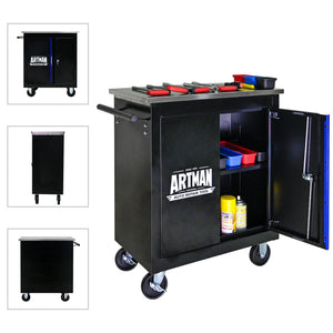 Movable Lockable Double Door Partition With Lock Multi Functional Hardware Storage Tool Car Auto Repair Locker