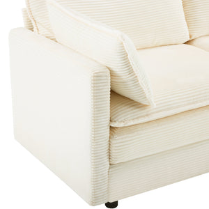 69" Plush Cloud Loveseat: Modular 2-Seater Sectional Sofa