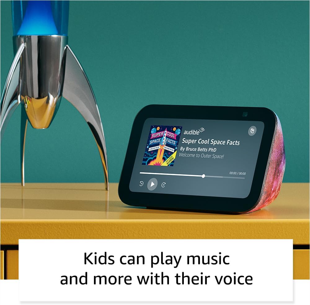 Amazon Echo Show 5 Kids, an Alexa device (newest model), Designed for kids, with parental controls, Includes 1 year of Amazon Kids+, Galaxy