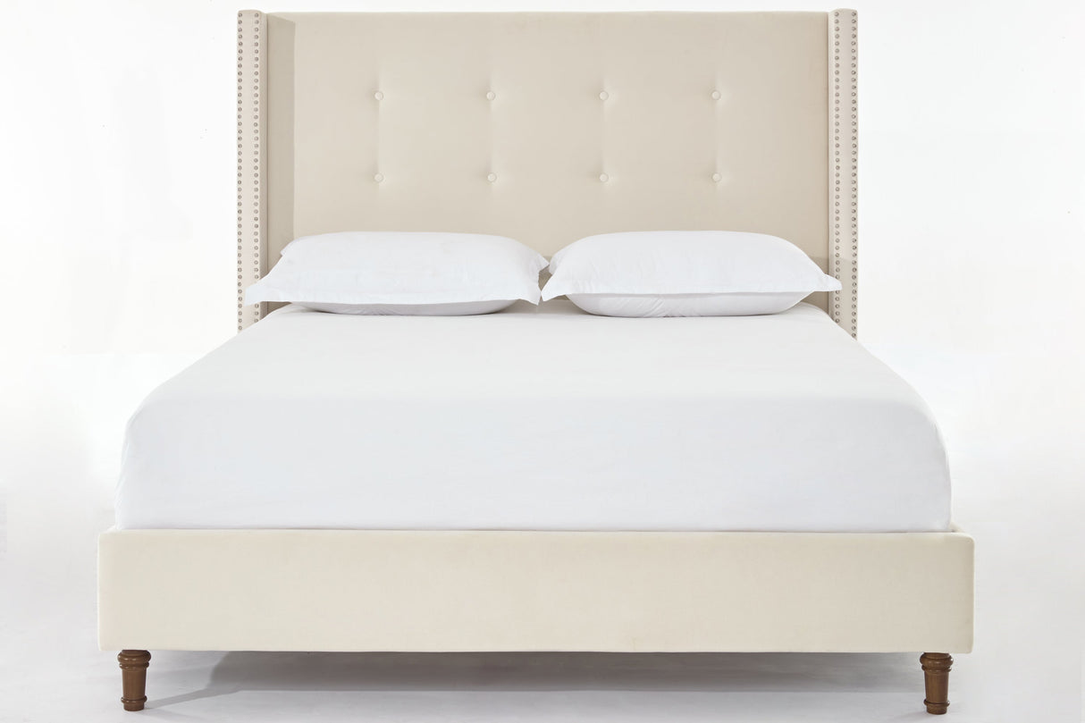 Luxury Wingback Upholstered Bed Frame