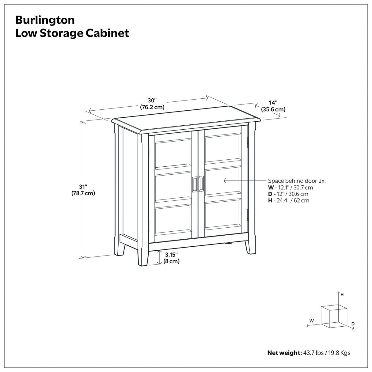 Burlington - Handcrafted Low Storage Cabinet