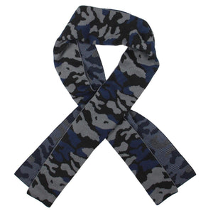 Steve Madden Mens Camo Winter Scarf Navy O/S